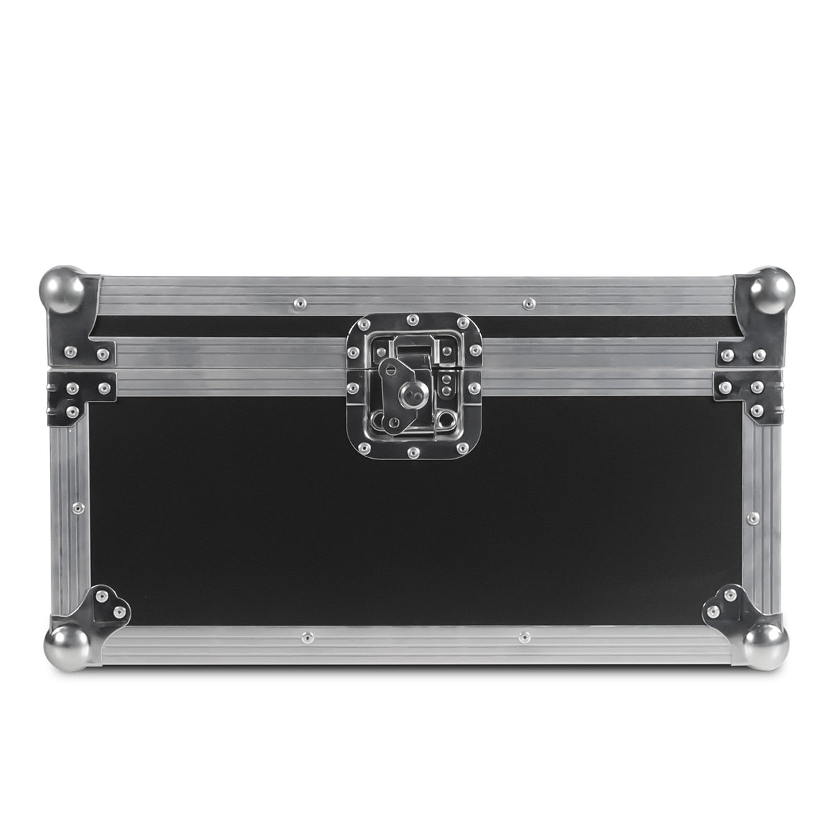Large black UKING ZQ01528 flight case for rechargeable par lights, silver trim.