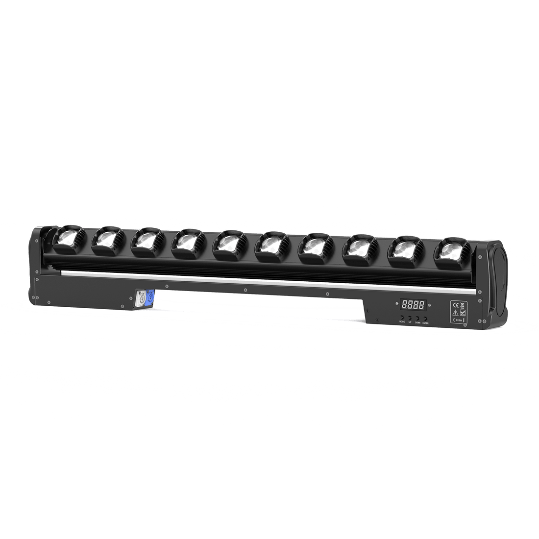 UKING ZQ06079 moving beam light, black aluminum bar with 10 individual LED beams.