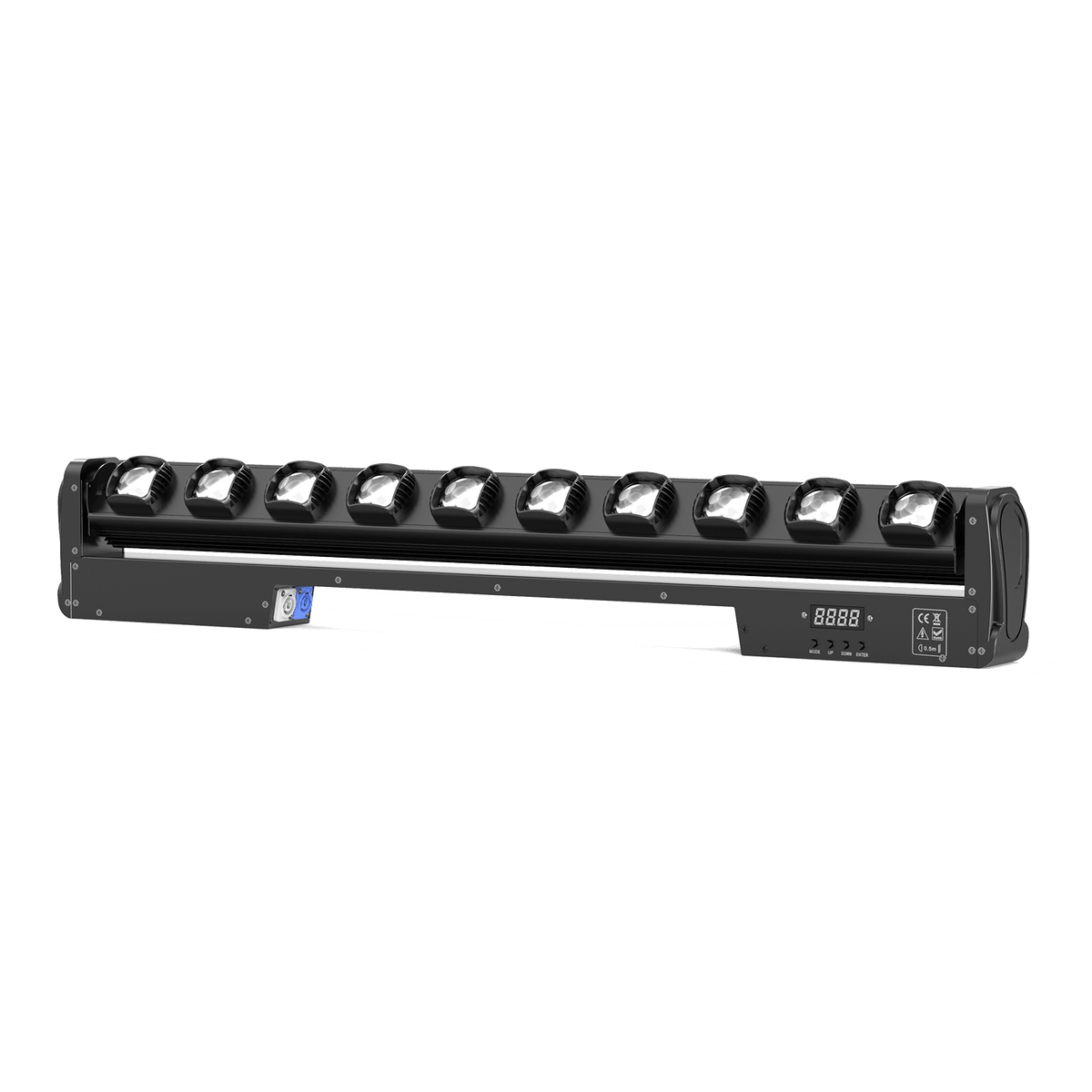 UKING ZQ06079 moving beam light, black aluminum bar with 10 individual LED beams.