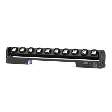 UKING ZQ06079 moving beam light, black aluminum bar with 10 individual LED beams.