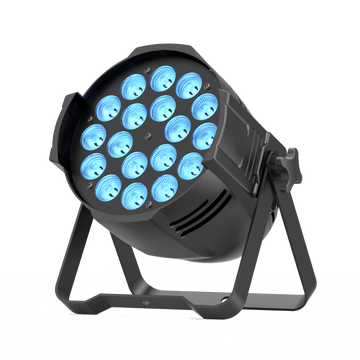 UKING ZQ01069 PAR light with 18 blue RGBW LEDs and adjustable bracket.