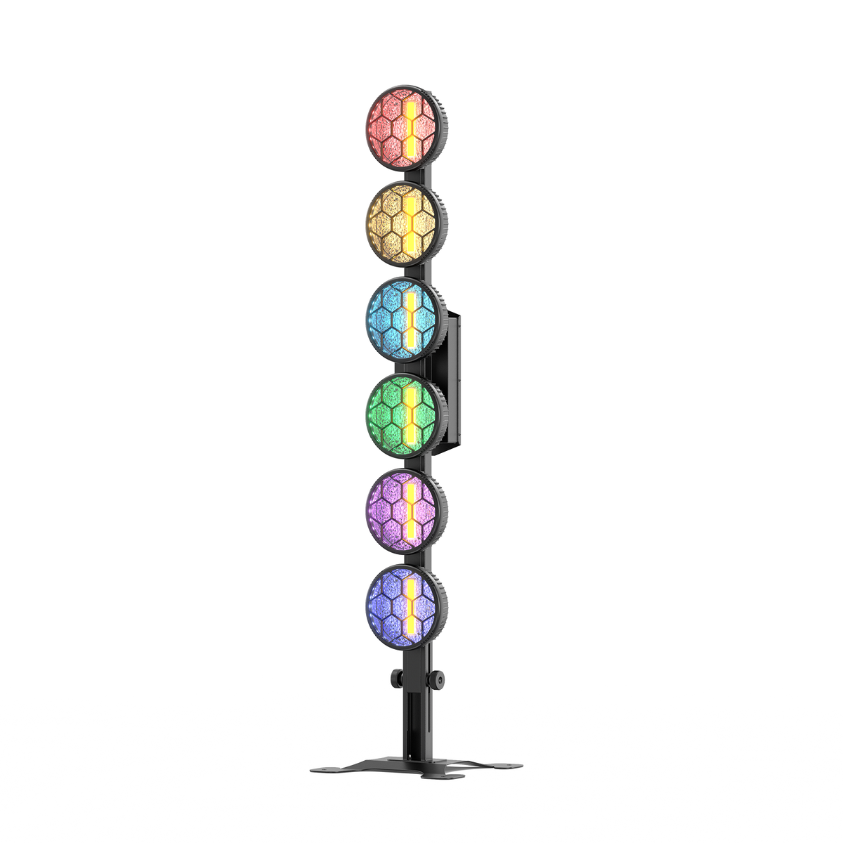 UKING ZQ01334 WASH RGB LED stage light with six colorful heads.