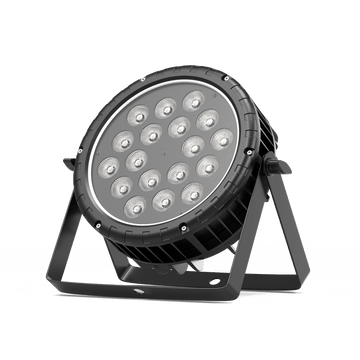 UKING ZQ01417 waterproof par light with 18 RGBW 4-in-1 LEDs and IP65 rating.