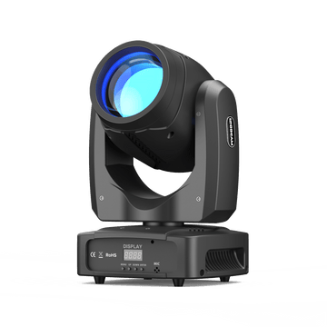 UKING ZQ02255 BEAM PRO moving head stage light with blue lens and control display base.