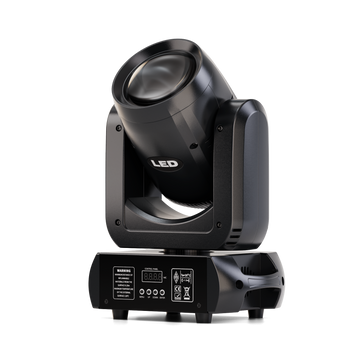 Black ZQ02341 moving head light with front lens