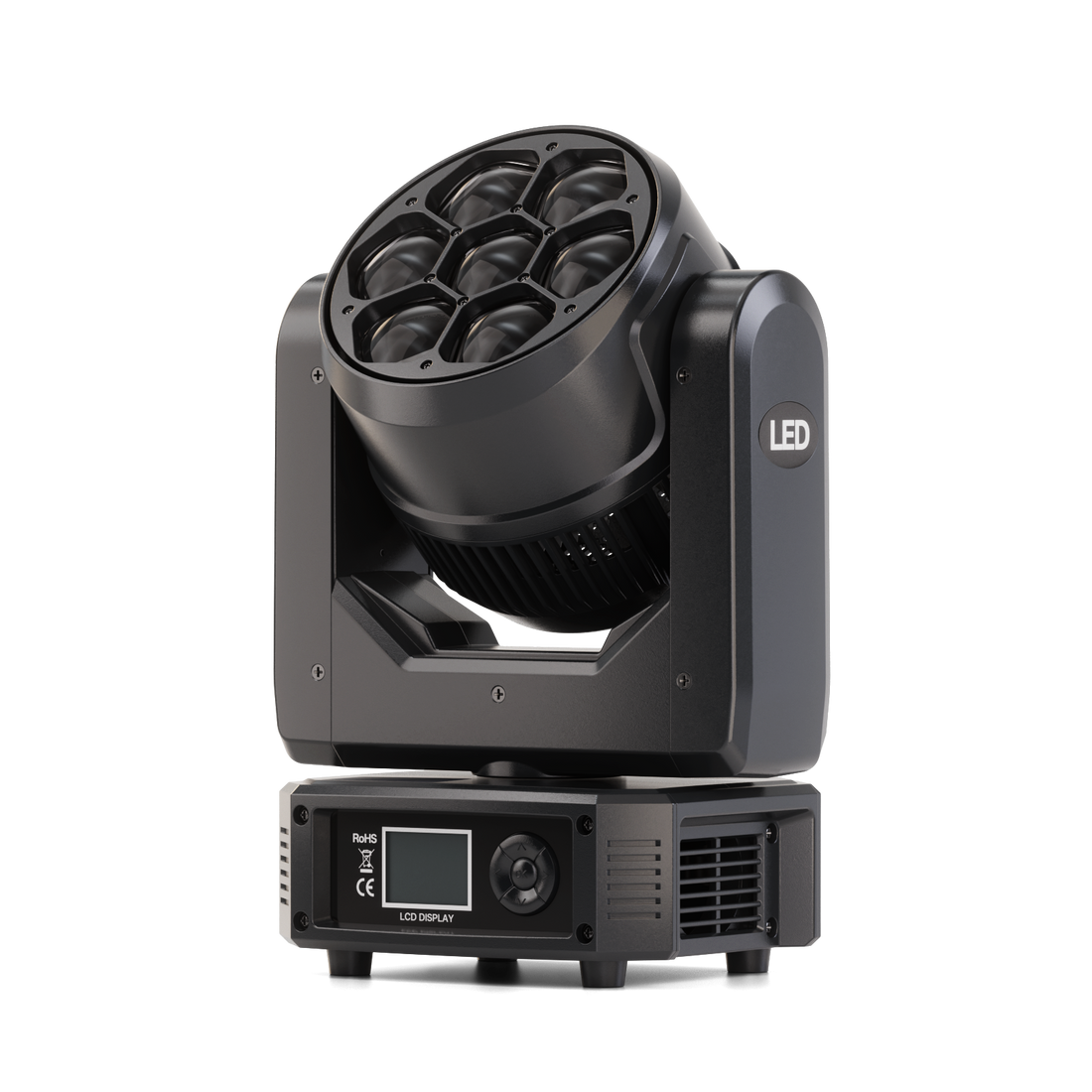 ZQ02356 moving head light with seven front lenses