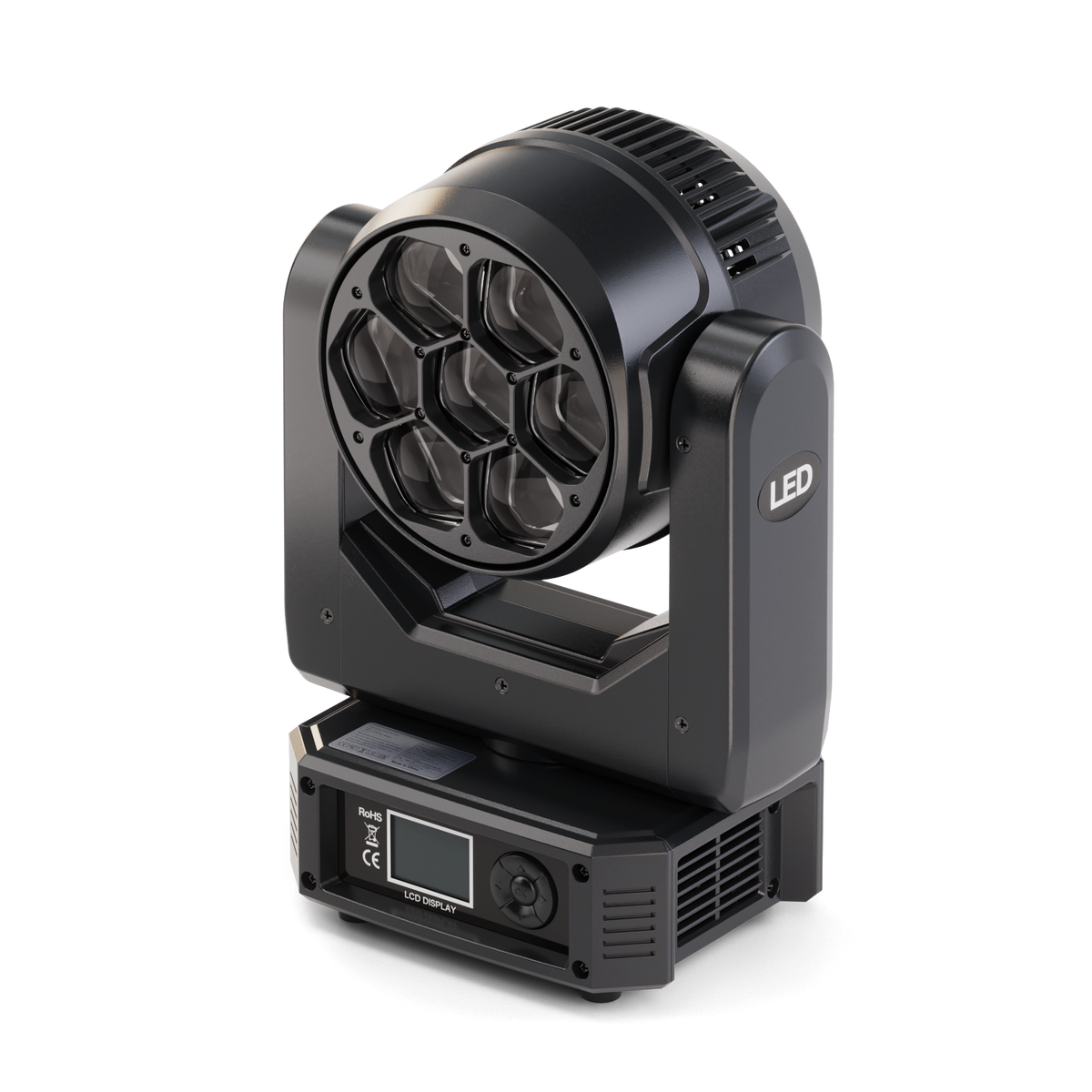 ZQ02356 moving head light with multicolor illuminated lenses