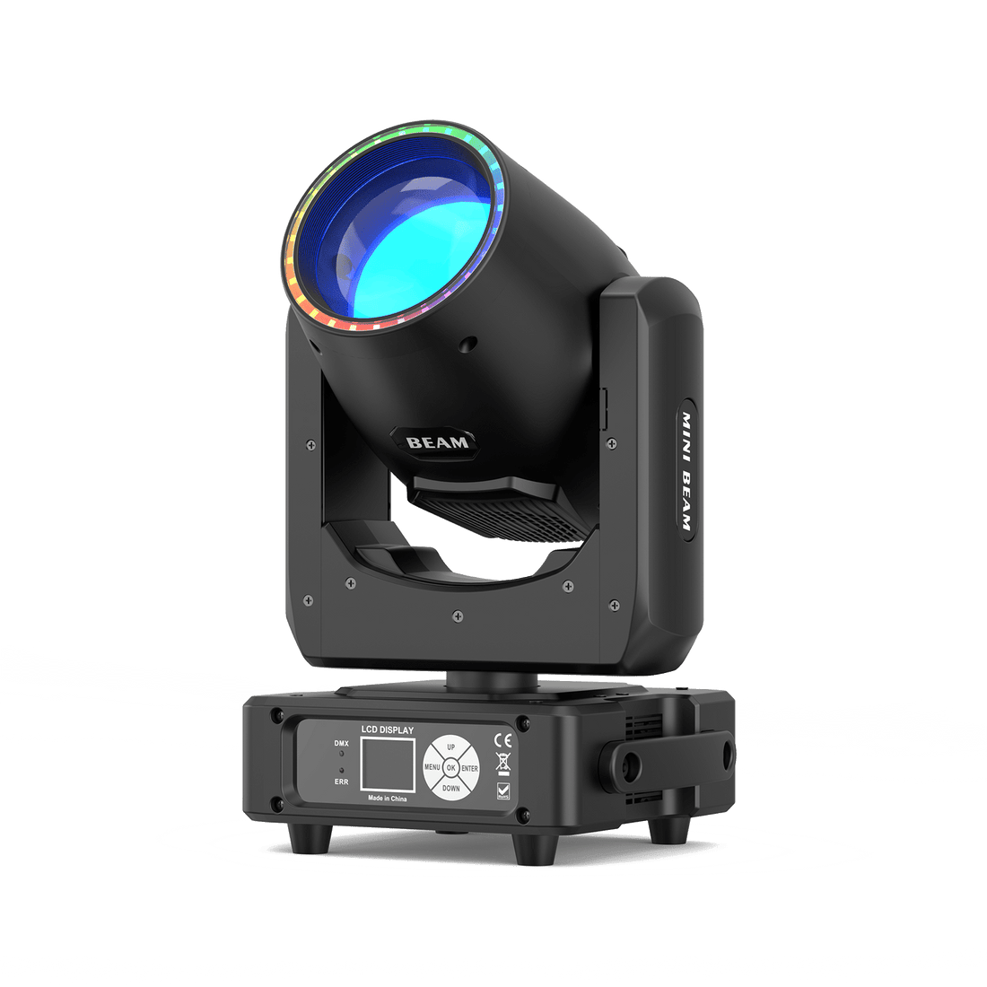 UKING ZQ02357 BEAM moving head light with blue beam and color ring