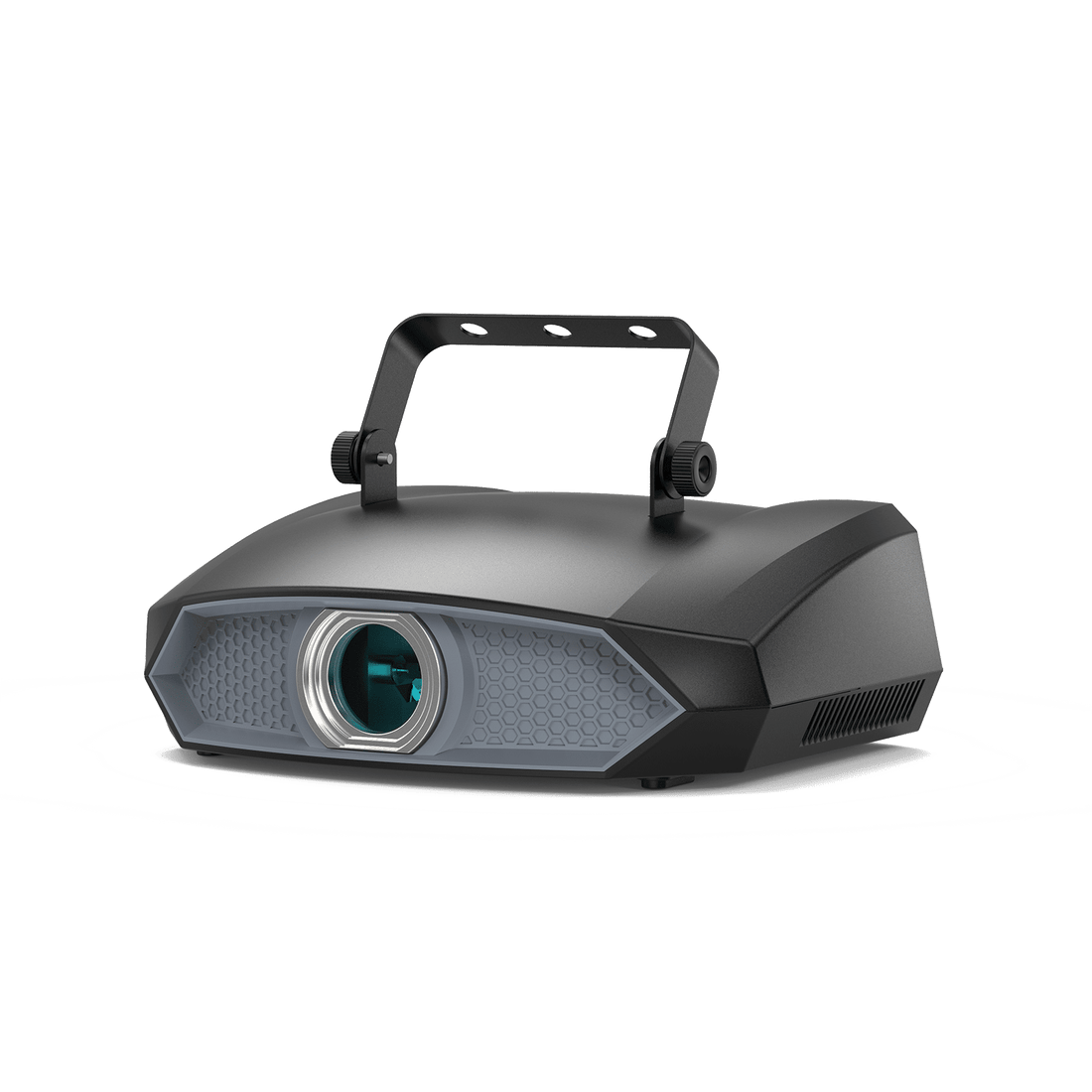 UKING ZQ03268 LASER projector: black unit with hexagonal grill and adjustable mounting bracket.