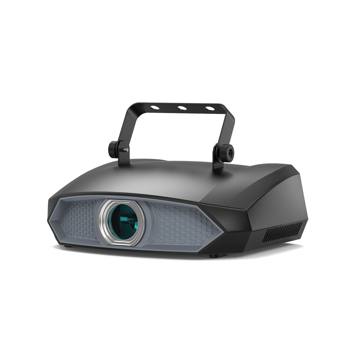 UKING ZQ03268 LASER projector: black unit with hexagonal grill and adjustable mounting bracket.