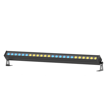 Black UKING ZQ06139 waterproof wash light with alternating blue and yellow LEDs on adjustable brackets.