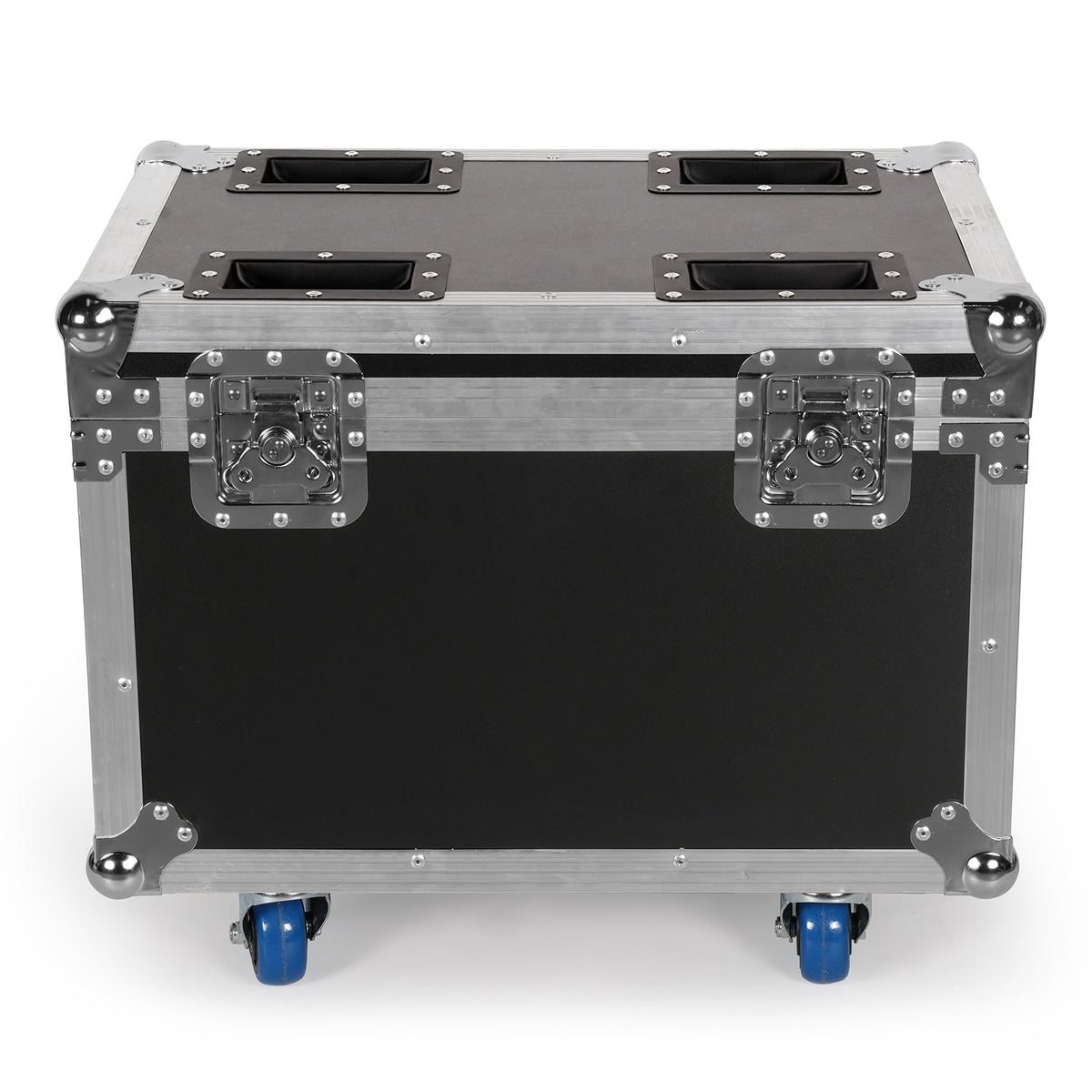 UKING ZQ02229 small flight case for moving head lights, black with wheels.
