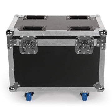 UKING ZQ02229 small flight case for moving head lights, black with wheels.
