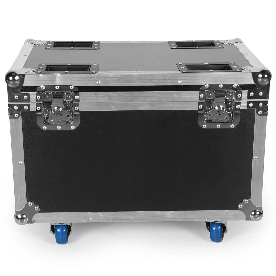 Black UKING ZQ02341 large flight case with silver trim, handles, latches and wheels.