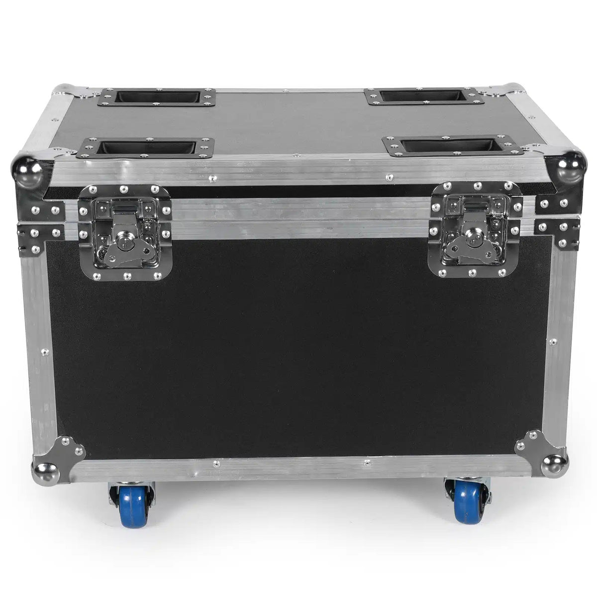Black UKING ZQ02341 large flight case with silver trim, handles, latches and wheels.