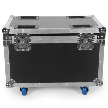 Black UKING ZQ02341 large flight case with silver trim, handles, latches and wheels.