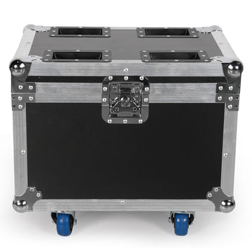 UKING ZQ02255 large protective flight case with silver trim, black handles, wheels.