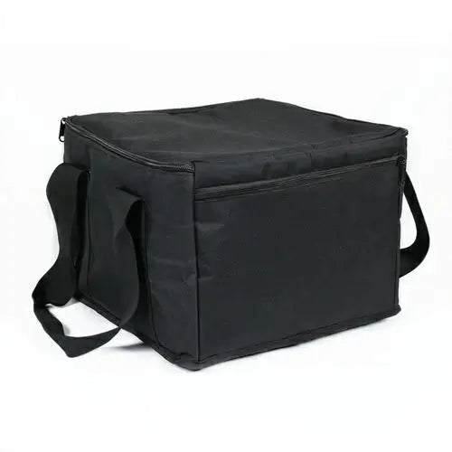 UKING black waterproof par light carry bag with padded interior and handles.